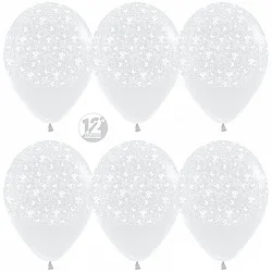 S 12  Бабочки и цветок ( Прозрачный),  Кристалл, 5 ст./ 50 шт. / (Колумбия)