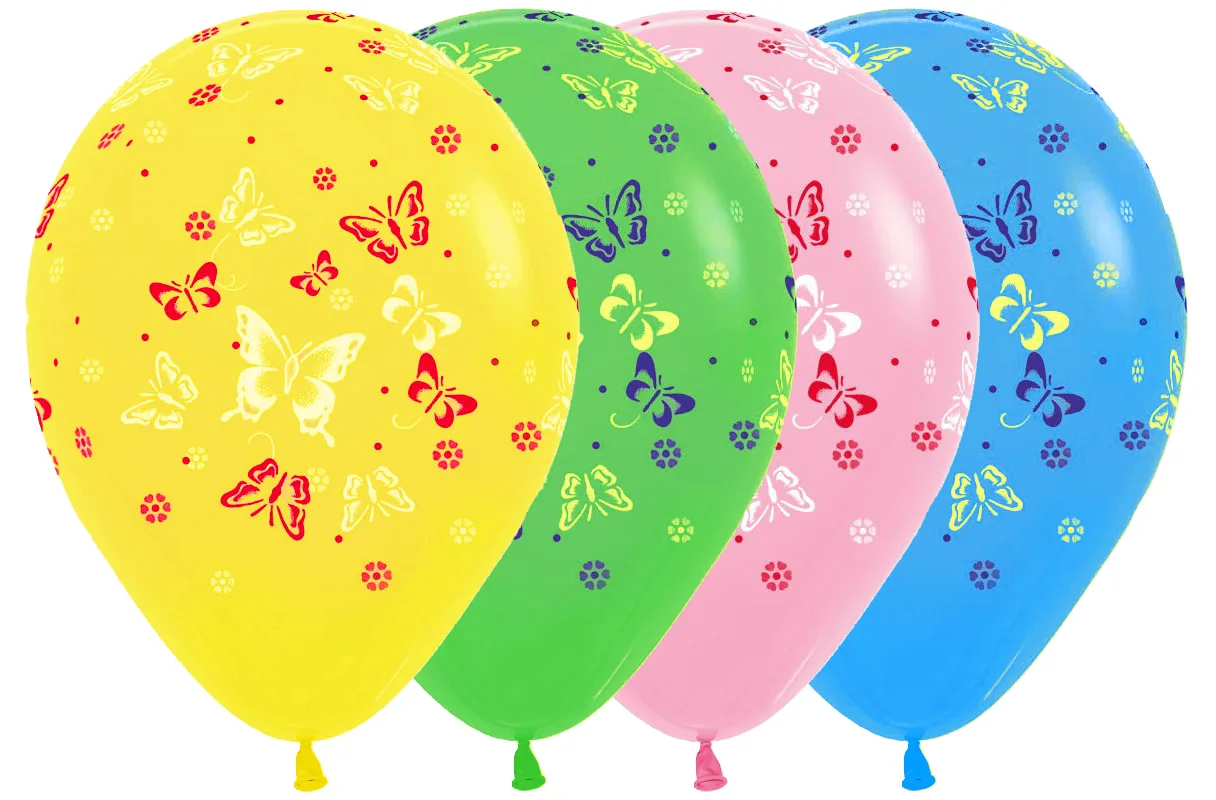 S 12 Бабочки 2, Ассотри Пастель (2-ух цветная печать) / 25 шт. / (Колумбия)