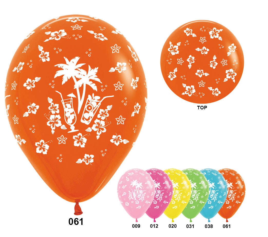 S 12 Гавайская вечеринка, Ассорти Пастель/ 100 шт. / (Колумбия)