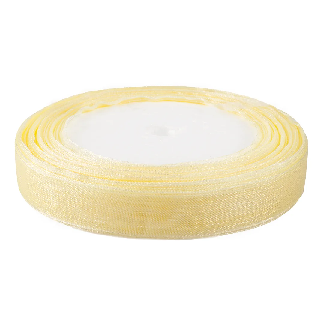 Лента органза (2,5 см*22,85 м) Кремовый, 1 шт.,