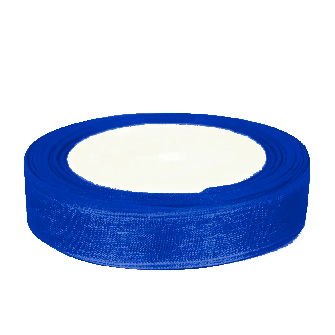 Лента органза (1,2 см*22,85 м) Королевский синий, 1 шт.