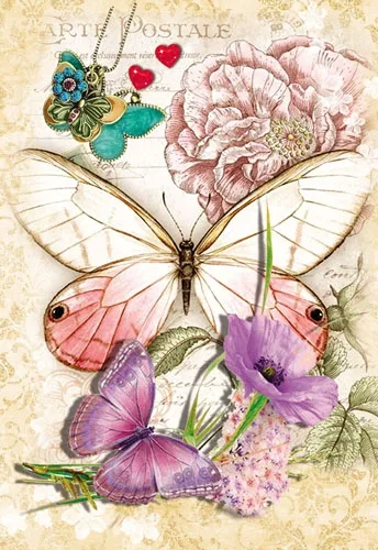 Мини открытка Бабочки! 112х83 (20 шт.)