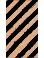 Пакет подарочный из крафт-бумаги 12x36x8.5 см (Bottle) Стильная полоска.