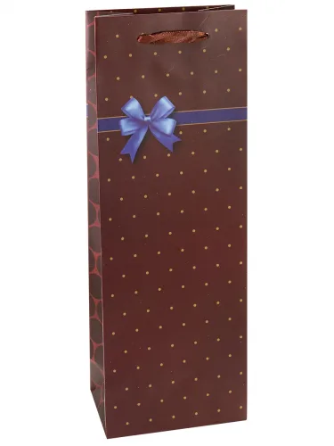 Пакет подарочный Dream Cards с матовой ламинацией 12x36x8.5 см Чудесный подарок. бордовый