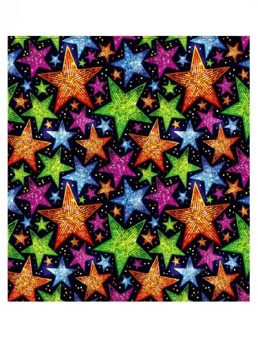 Пакет подарочный с глянцевой ламинацией 50х72х16 см Яркие звёзды
