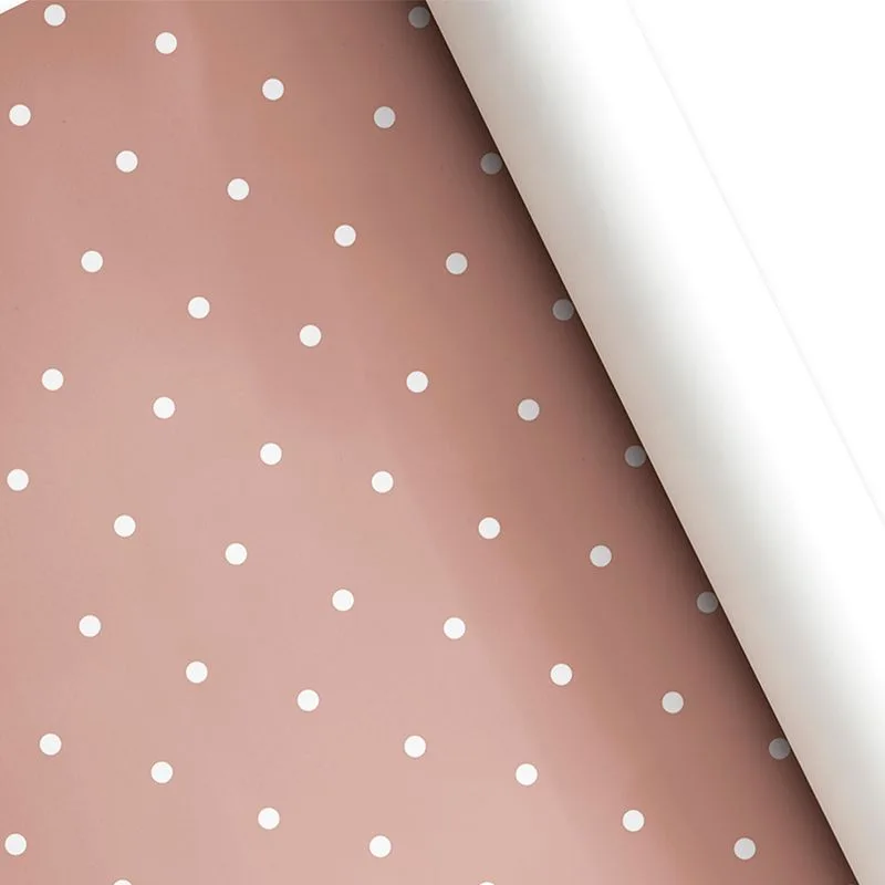 Бумага подарочная "Белый горох" /листы 60 *87,5 см 10 шт.