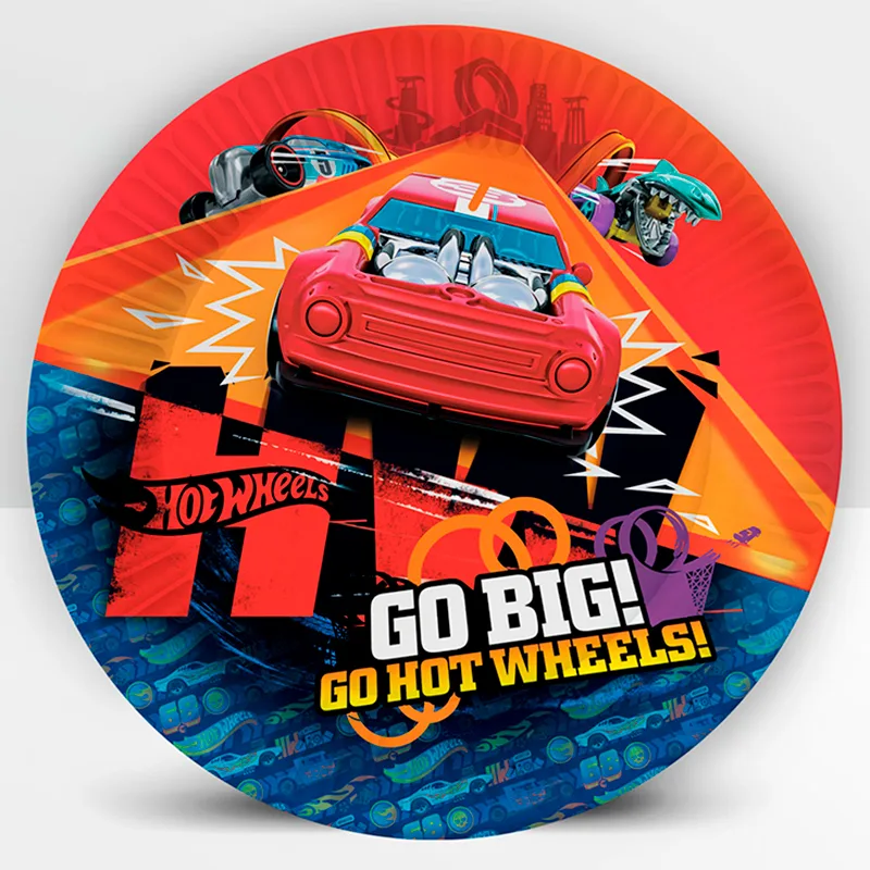 Тарелки "Хот Вилс" / Hot Wheels 18 см / 6 шт.