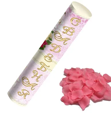 Хлопушка Розовый дождь 40 см.