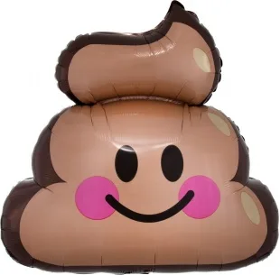 F 22"/56см Смайл, Шоколадное мороженое, 1 шт.  (Китай)