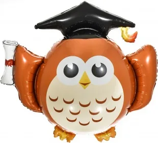 F 34''/86 см  Сова Выпускник, 1 шт. (Китай)