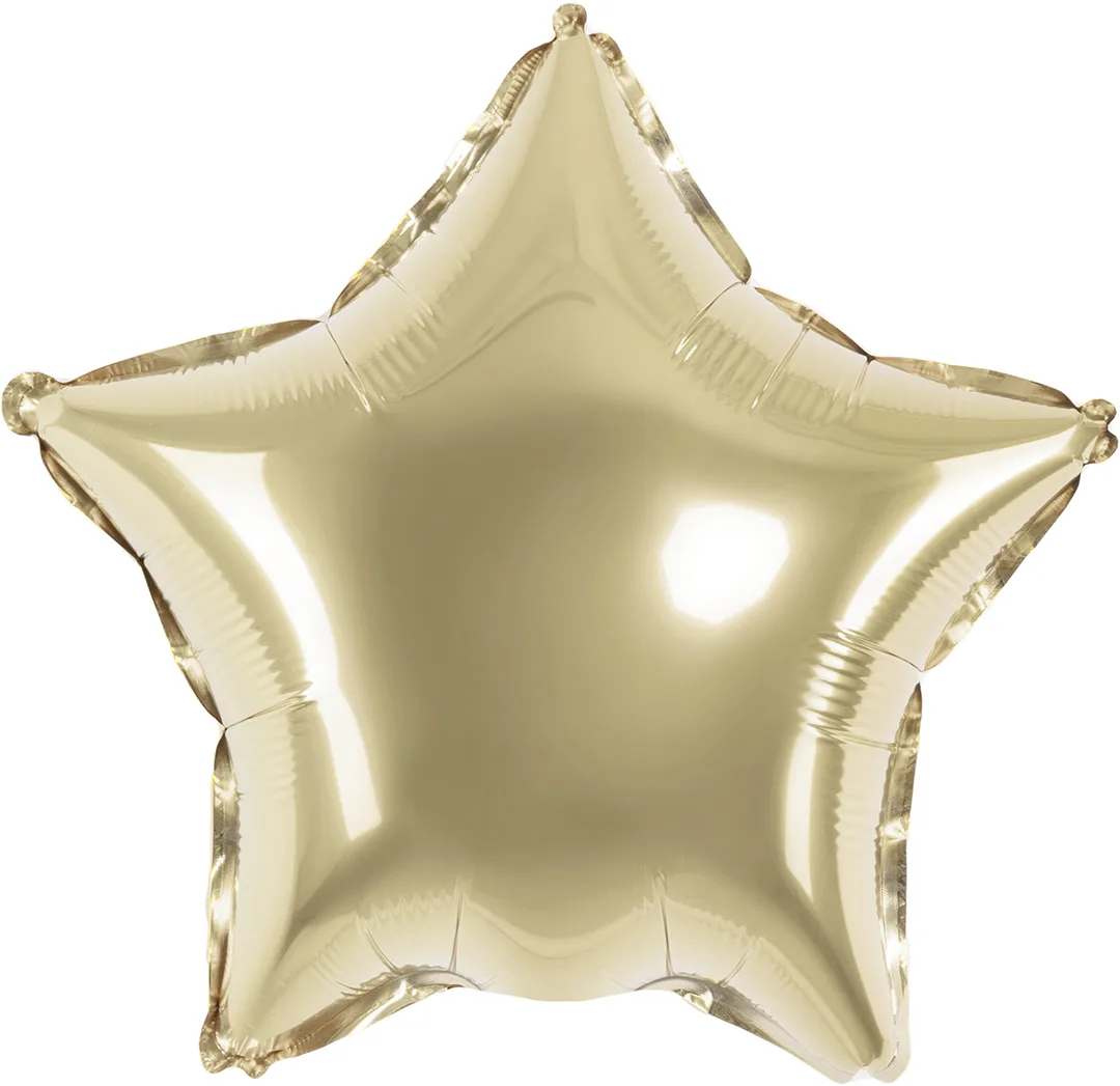 К 10"/22,5см Звезда Белое золото, Металлик/ 1 шт / (Китай)