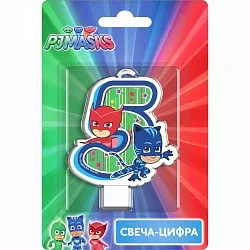 Свеча цифра "5" Герои в Масках 8 см/ 1 шт.