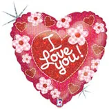В 18 Цветы Я тебя люблю Голография / I love you flowers/ 1 шт / (США)