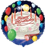 В 18 Кремовый торт  С днем рождения / Happy Birthday / 1 шт / (США)