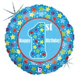 В 18 Первое День Рождения Мальчик Голография / BD Boy / 1 шт / (США)