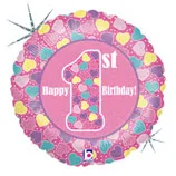 В 18 Первое День Рождения Девочка Голография / BD Girl  / 1 шт / (США)