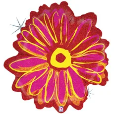 B 23 Цветок Розовый Голография / Flower/ 1 шт / (США)