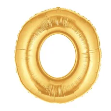 B 40 Цифра "0"золото/ Zero / 1 шт / (США)