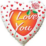 И 18 Сердце Я тебя люблю Роза / Lovу rose / 1 шт / (Испания)