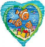 И 18 Сердце День рождения рыбки- клоуна / Clown fish Birthday / 1 шт / (Испания)
