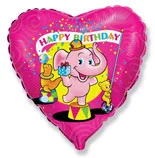 И 18 Сердце С днем рождения Слоник в цирке / Elephant circus / 1 шт / (Испания)