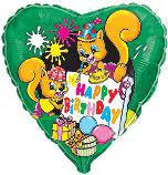 И 18 Сердце Белки С днем рождения / Birthday Squirrel / 1 шт / (Испания)