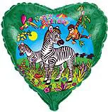 И 18 Сердце Зебры С днём рождения / Zebras / 1 шт / (Испания)