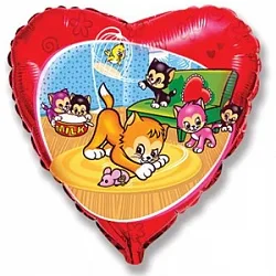 И 18 Сердце Забавные маленькие котята / Funny little cats / 1 шт / (Испания)