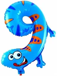 F 16"/41 см Цифра "9" Ящерица / 1 шт.(Китай)