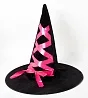 Шляпа "Черная с розовым бантом"