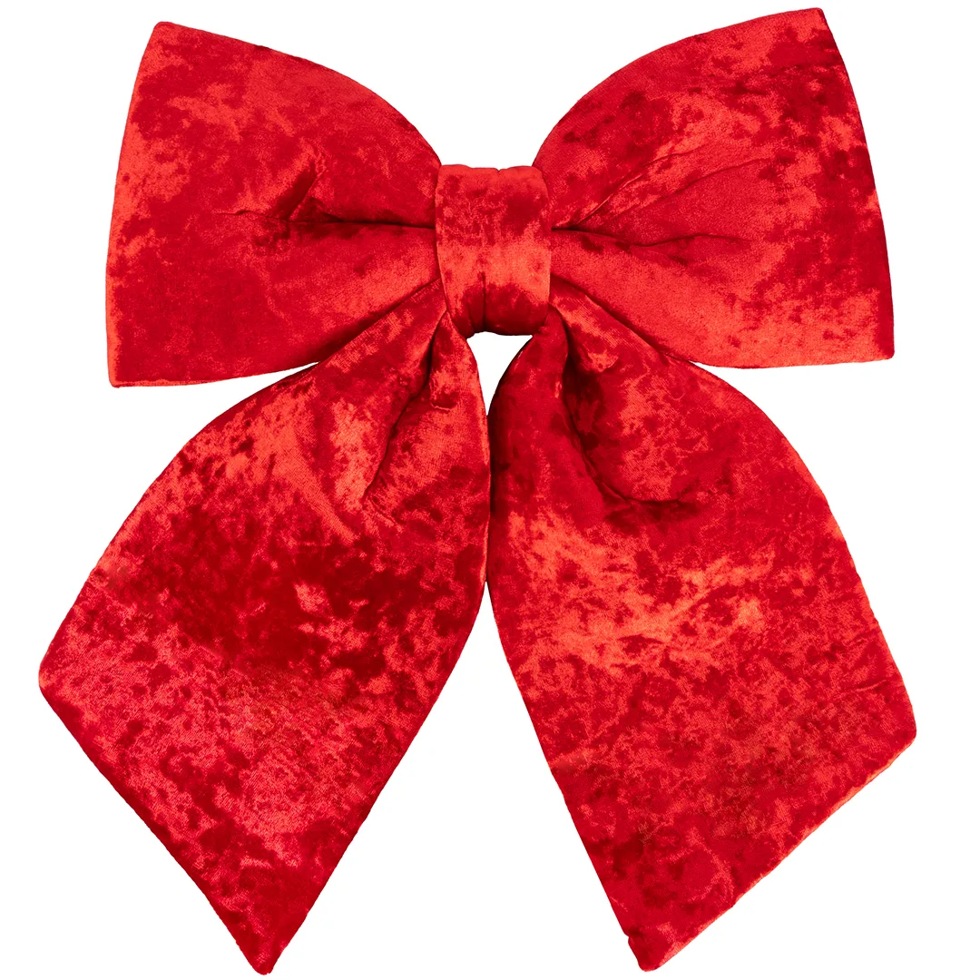 Декоративный бант Нарядный бархат, Красный, 33*40 см, 1 шт. в упак.