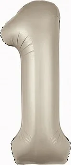 Р 40"/102см Цифра "1" Мистик крем Slim в упаковке / 1 шт / (Россия)