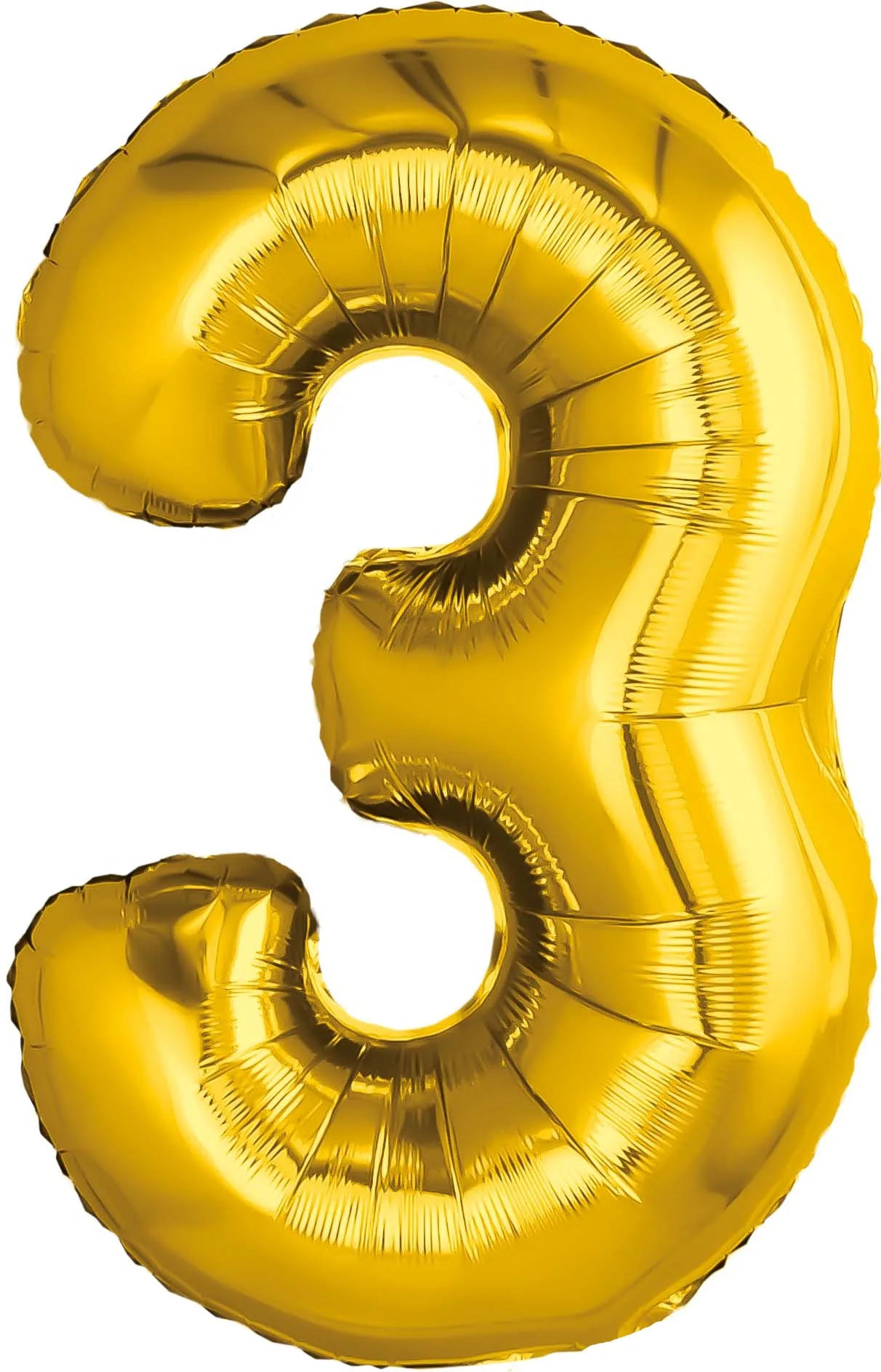 Р 32"/81см Цифра "3" Золото / 1 шт / (Россия)