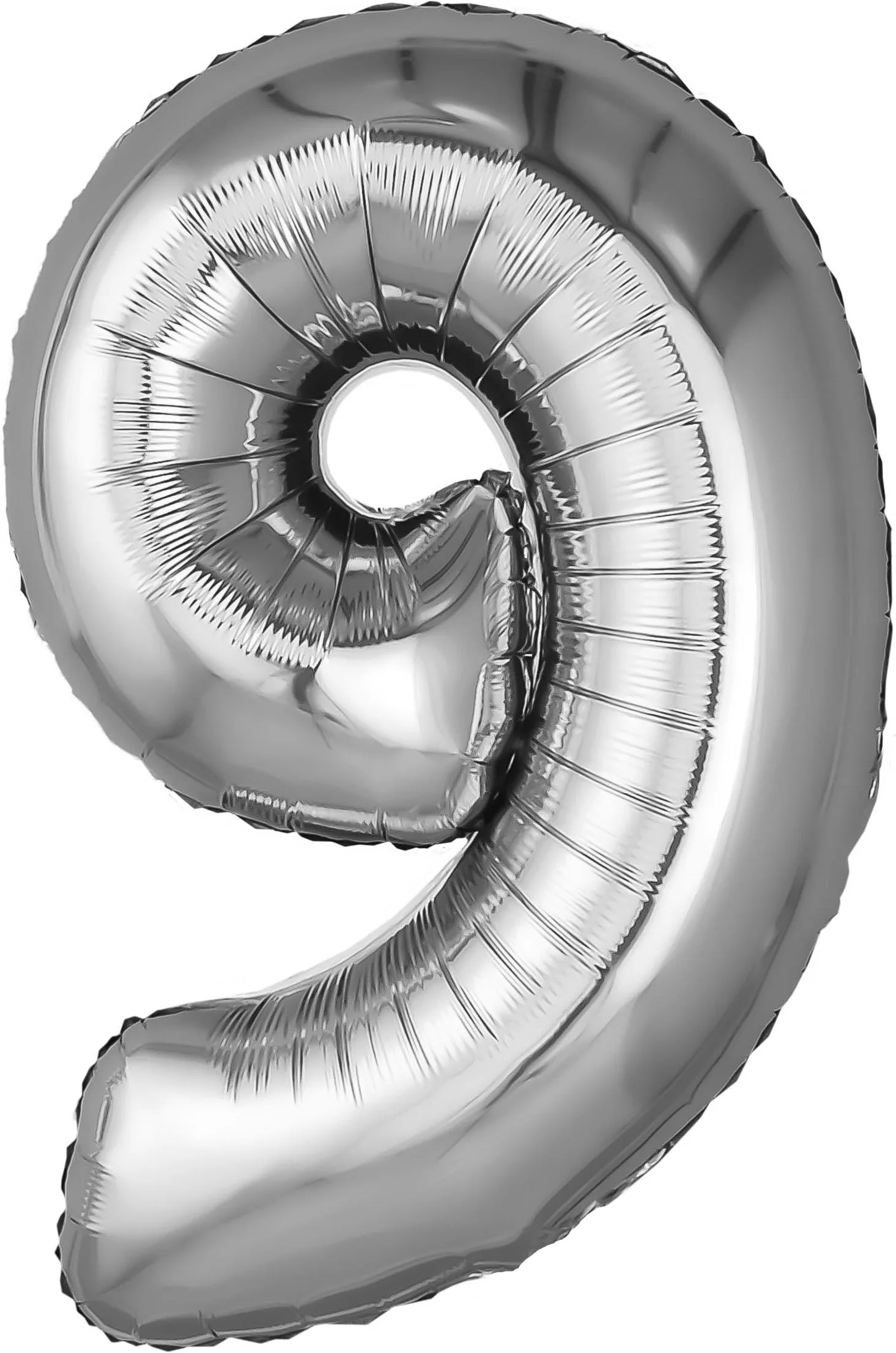 Р 32"/81см Цифра "9" Серебро / 1 шт / (Россия)