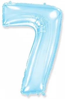 И 40"/102см Цифра, 7, Голубой, 1 шт.  (Испания)
