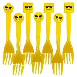 Вилки Смайлы, 10 шт.