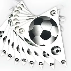 Гирлянда флажки "Футбольный мяч", 300см