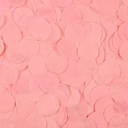 Конфетти тишью, Круги, Персиковый  бумага, 2,5 см., 50гр.