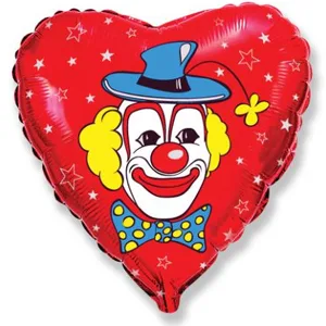 И 18 Сердце Клоун, красный/ 1 шт / (Испания)