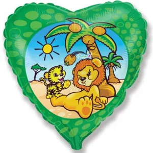 И 18 Сердце Львы под пальмой, зеленый / 1 шт / (Испания)