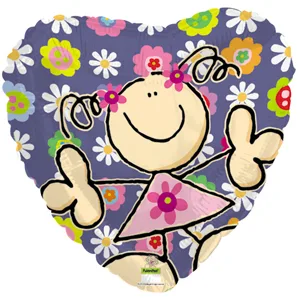 И 18 Сердце Забавная девочка / 1 шт / (Испания)