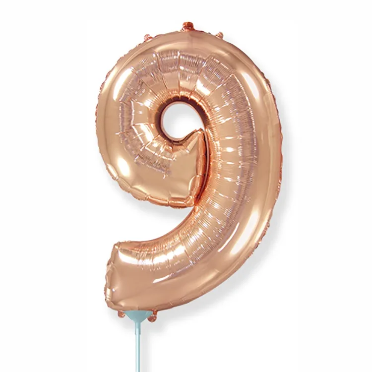 И 16"/41 см  Цифры "9" Rose Gold / 1 шт. / Испания