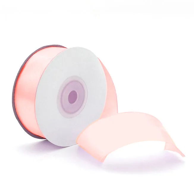 Лента атласная (1,2 см*22,85 м) Коралловый*, 1 шт.