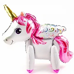 F 22"/56 см Ходячая Фигура, Единорог с крыльями,Белый, 1 шт.. (Китай)