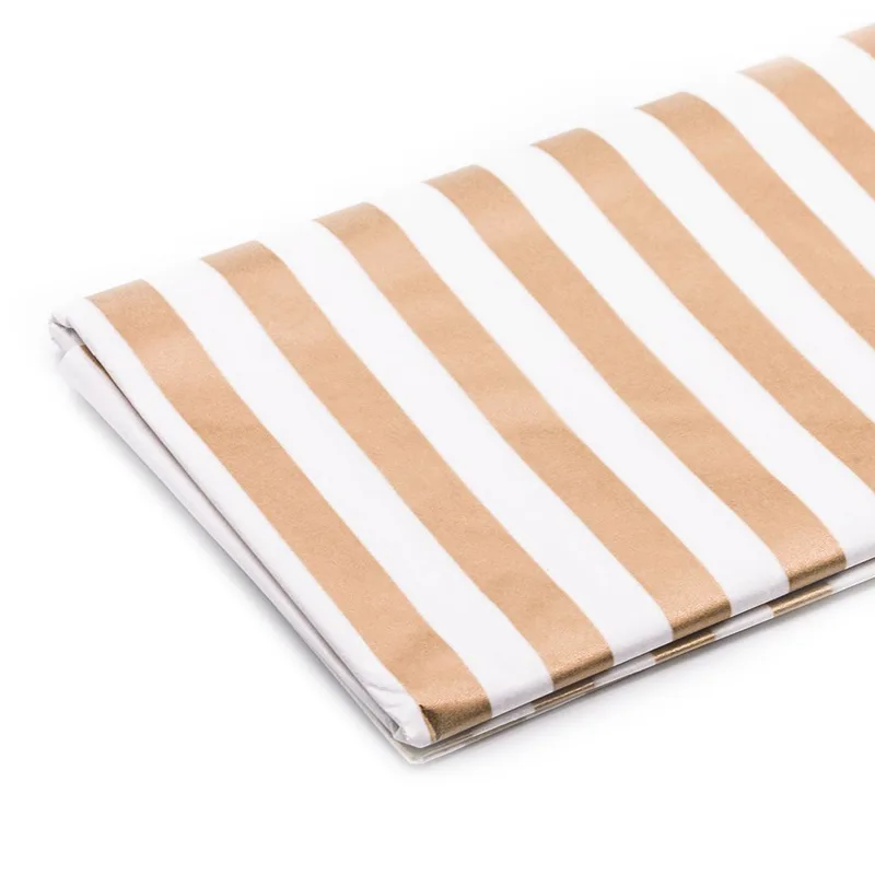 Бумага упаковочная тишью Розовое золото Полоска 50*70 см/10 шт.