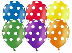 К 12"/30см Точки, Пастель, Ассорти, 5 ст./ 100 шт. (Китай)