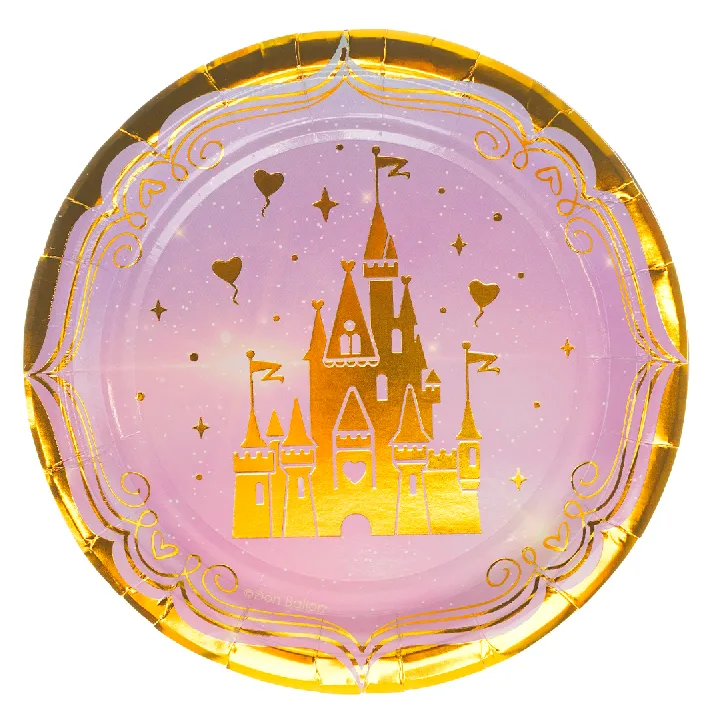 Тарелки (18 см) Замок принцессы, Металлик, 6 шт.