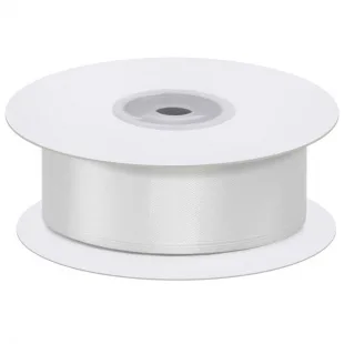 Лента атласная (1,2 см*22,85 м) Белый, 1 шт.