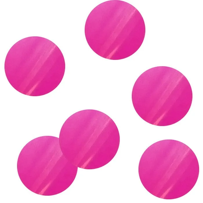 Конфетти "Круги розовые" бумажные невоспламеняющиеся 4 см. / 500 г./ (Китай)