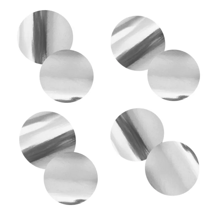 Конфетти "Круги серебряные" фольгированные 3 см. / 500 г./ (Китай)